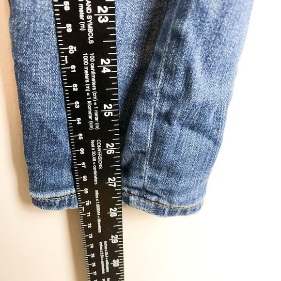 Madewell High Riser Skinny Jeans Medium Wash Womens 25 Whiskering - Picture 10 of 16